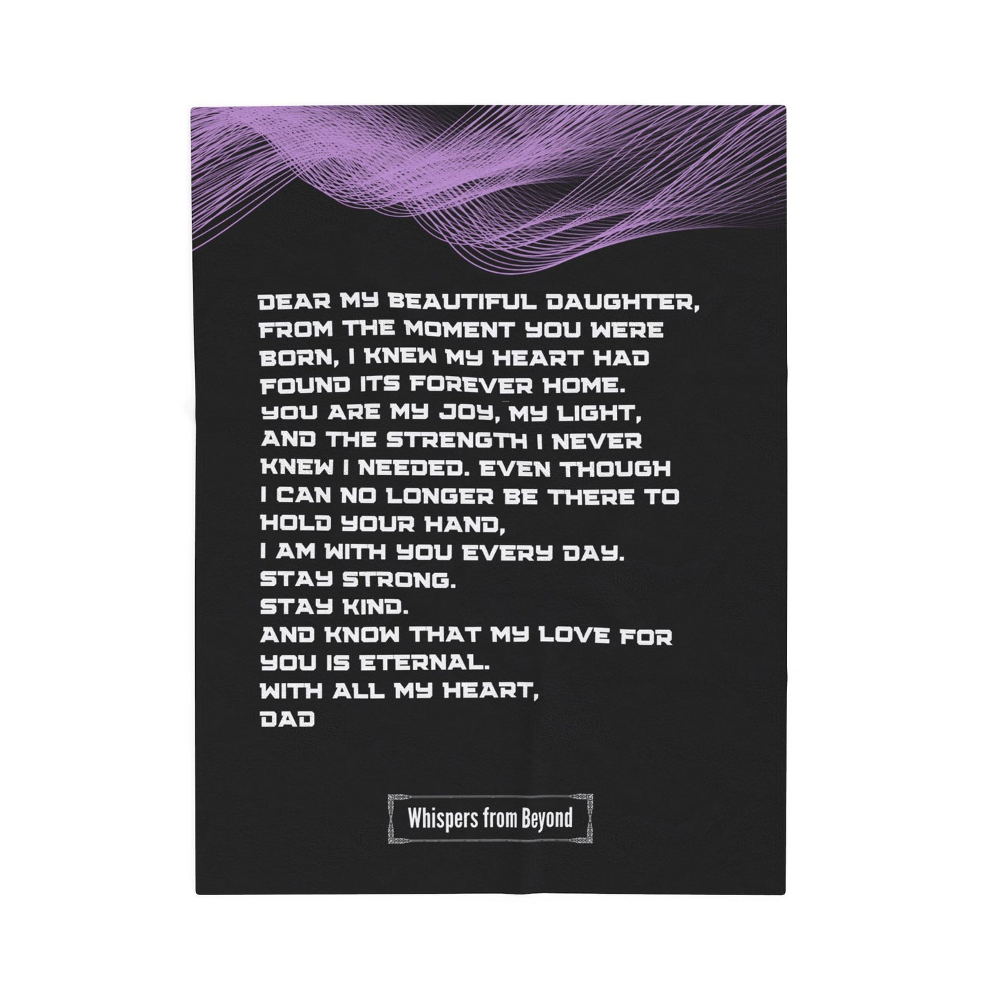 Daughter Blanket- With Love, Your Dad