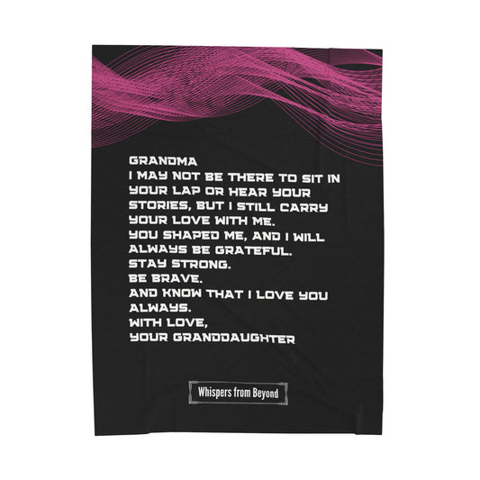 Grandma Blanket- With Love, Your Granddaughter