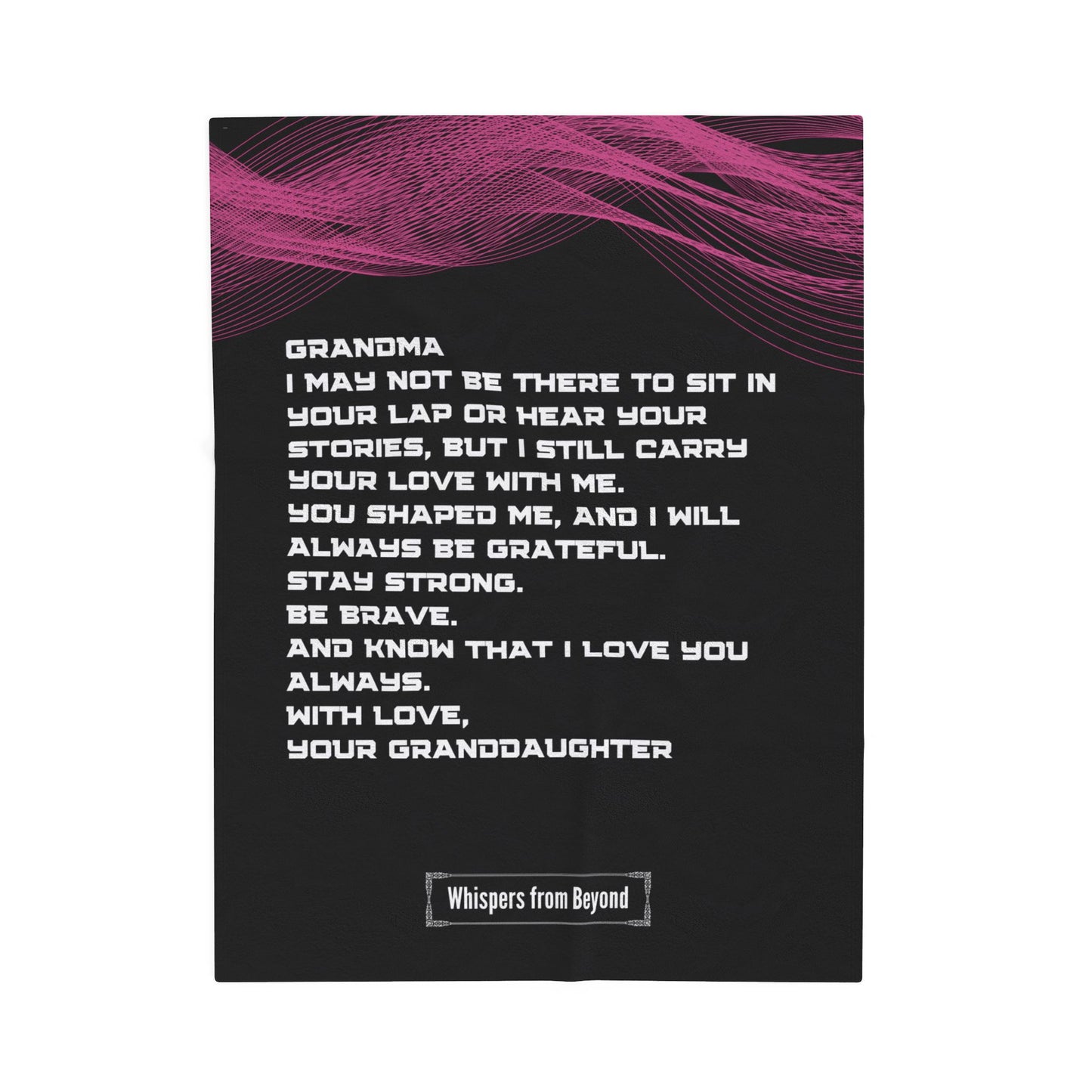 Grandma Blanket- With Love, Your Granddaughter