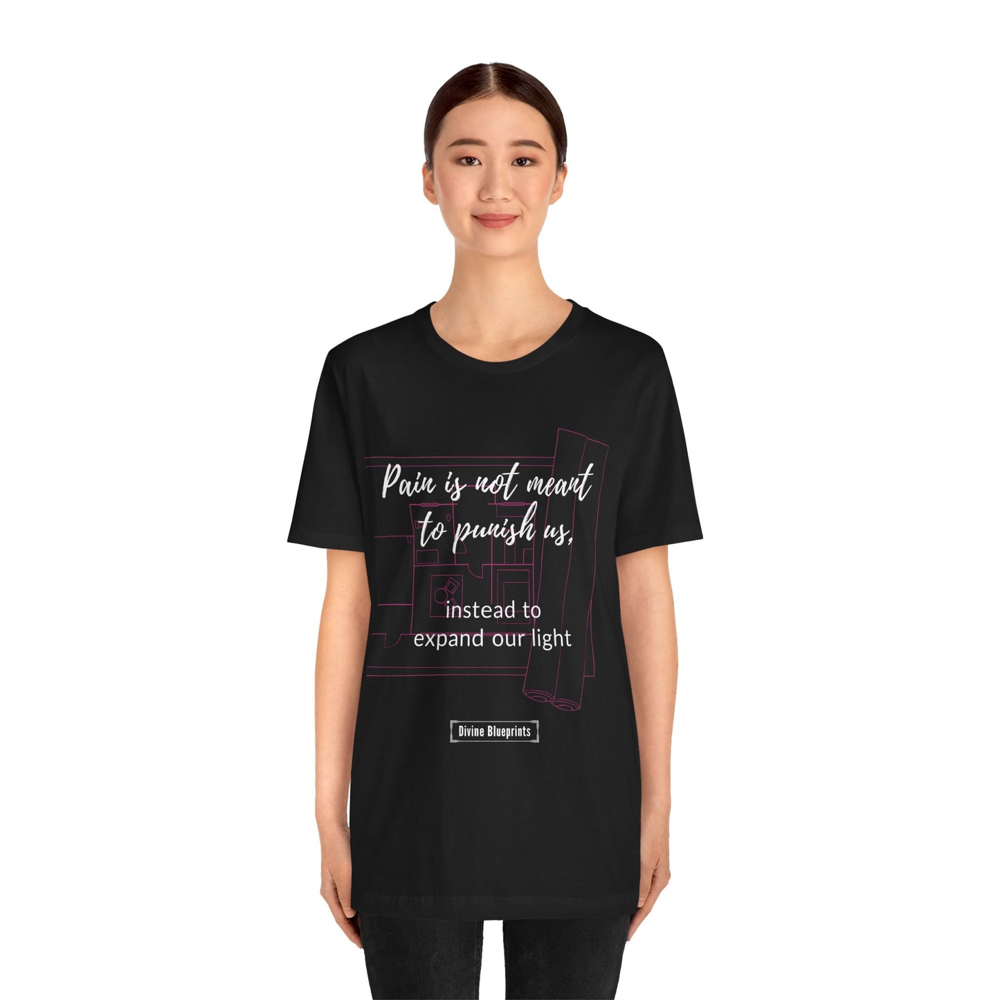 Divine Blueprint Soul Growth Shirt – The Pain Is Not Meant to Punish Us, But Expand Our Light
