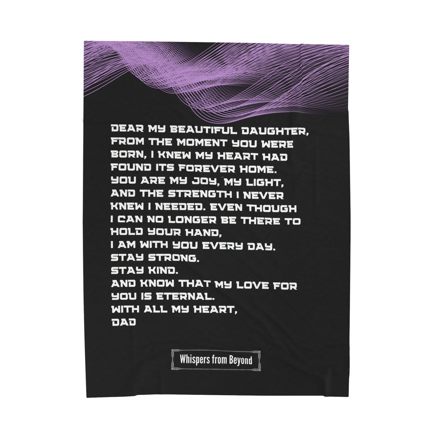 Daughter Blanket- With Love, Your Dad