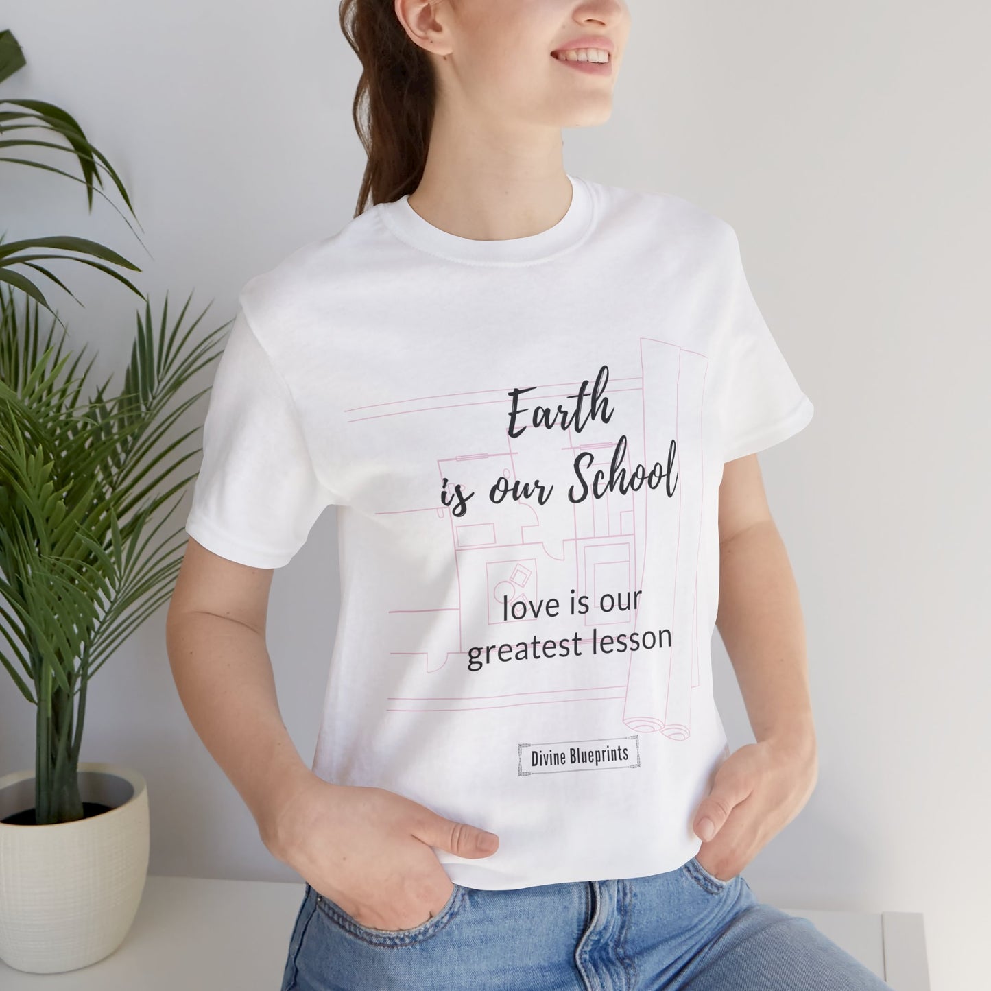 Divine Blueprint Soul Growth Shirt – Earth Is Our School, Love Is Our Greatest Lesson