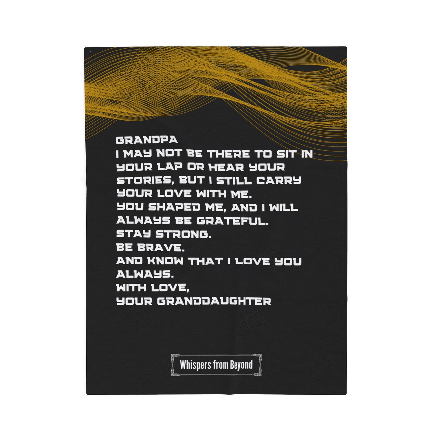 Grandpa Blanket- With Love, Your Granddaughter