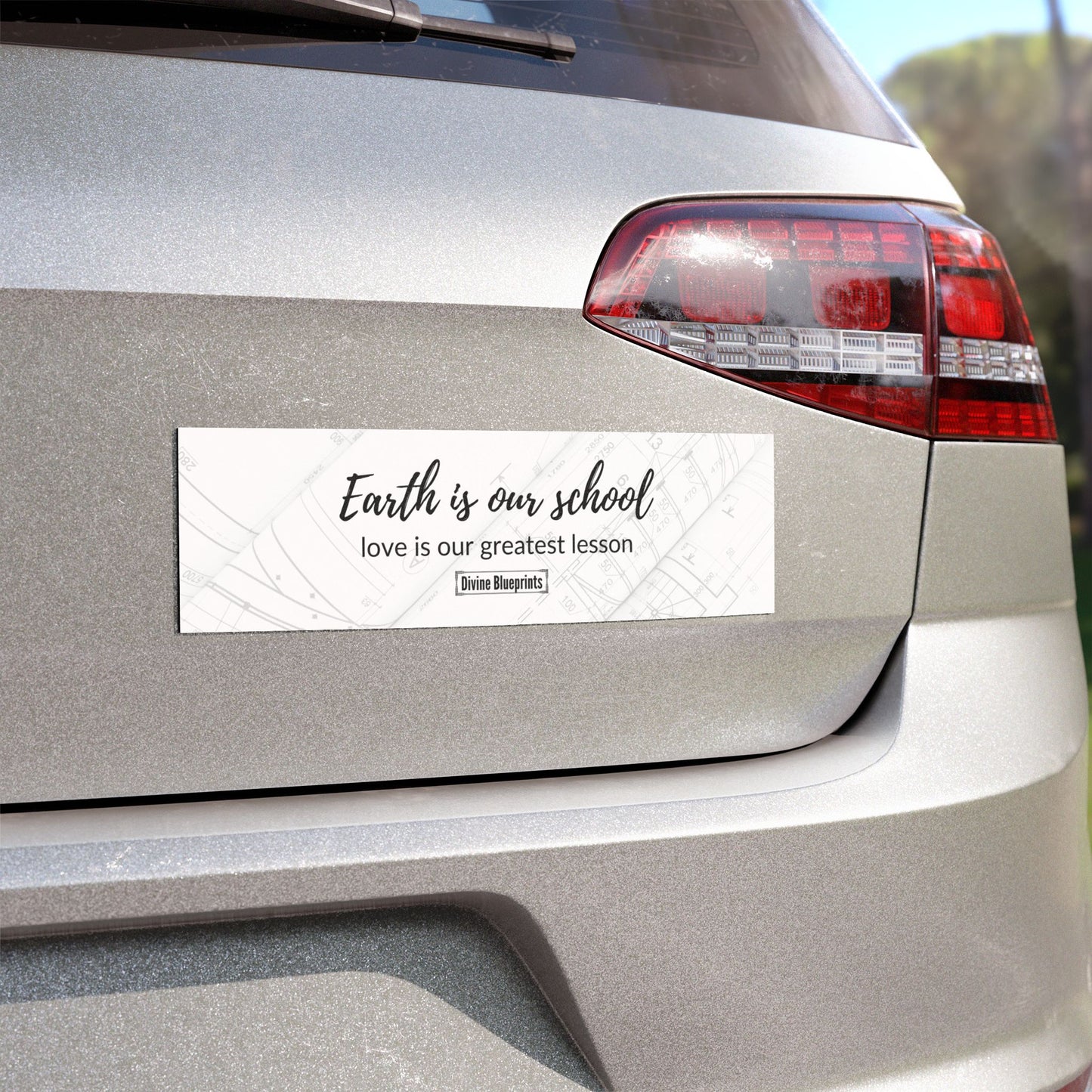 Earth is our school; love is our greatest lesson– Inspirational Car Magnet | Divine Blueprints Collection